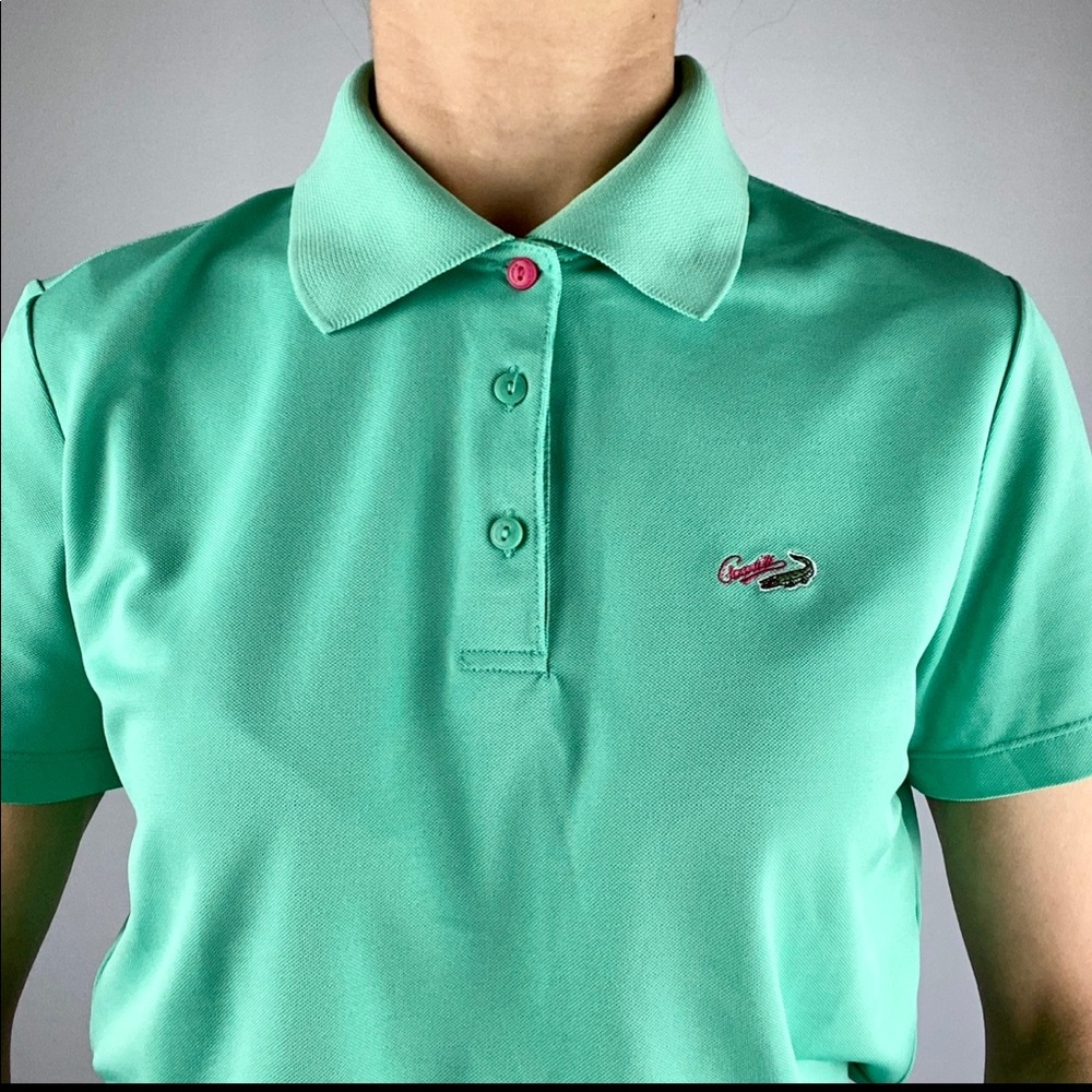 Mint green golf shirt, size small, polo shirt